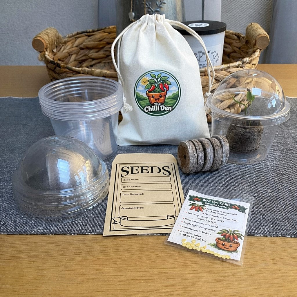 Bird Eye Chilli Growing Kit - Grow Your Own from Seed | Complete Starter Set