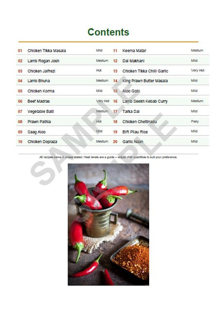 The Chilli Den BIR Curry Guide With No Base Gravy - 20 Recipes