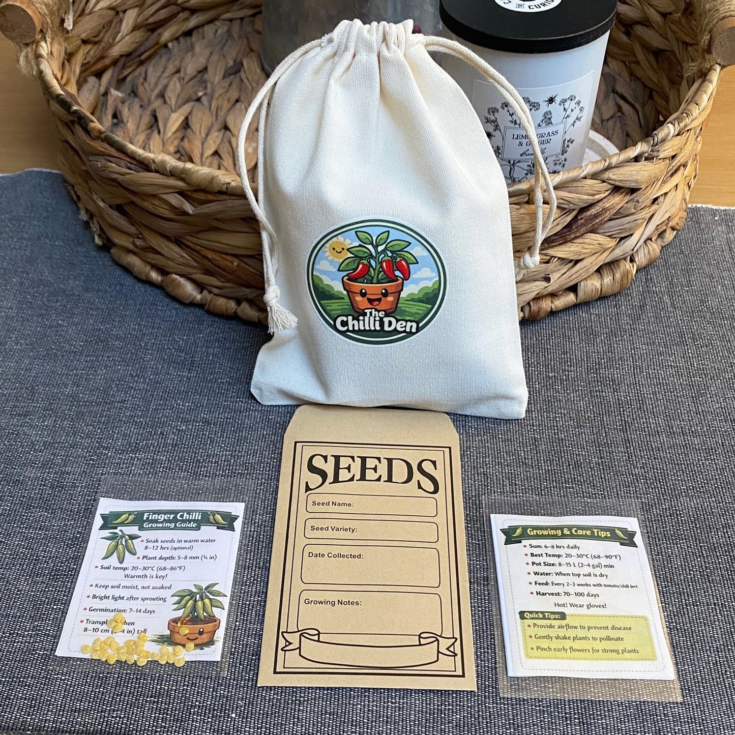 Finger Chilli Growing Kit - Grow Your Own from Seed | Complete Starter Set