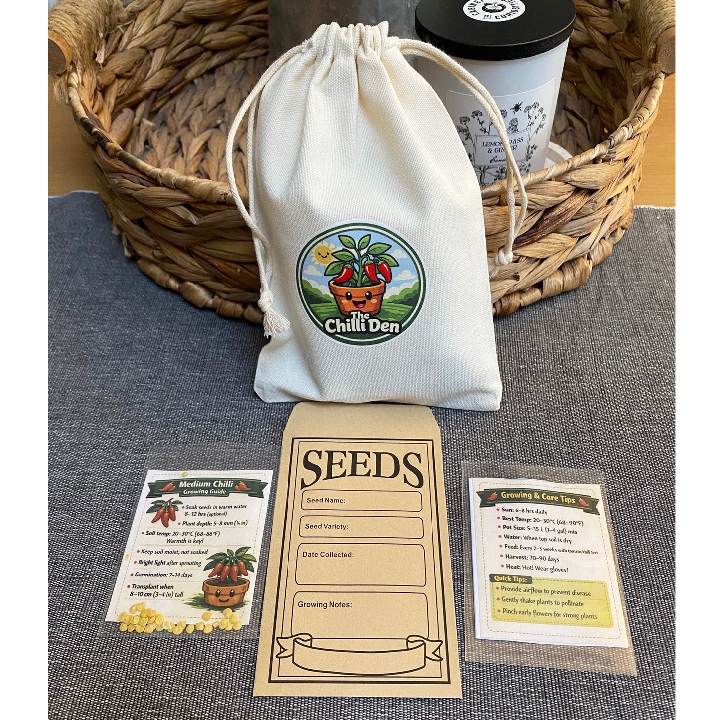 Medium Chilli Growing Kit - Grow Your Own from Seed | Complete Starter Set
